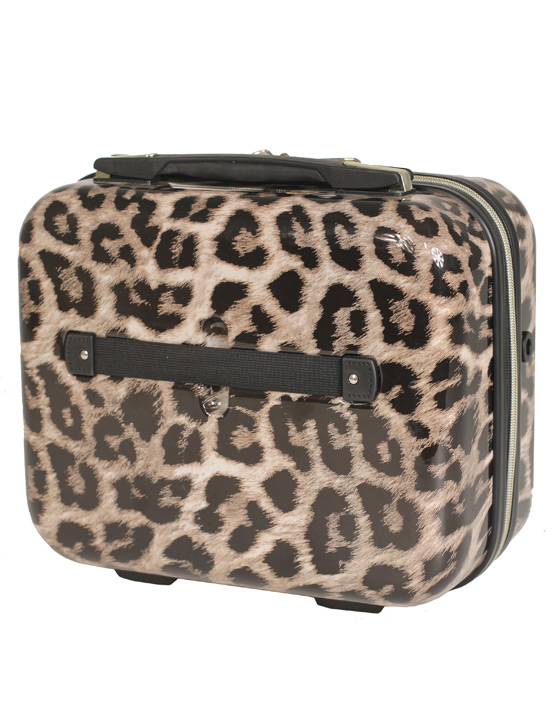 leopard print travel case