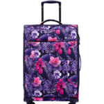 Purple Flower Print Luggage